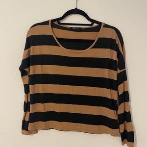 Forever 21 black and brown long sleeve top size S